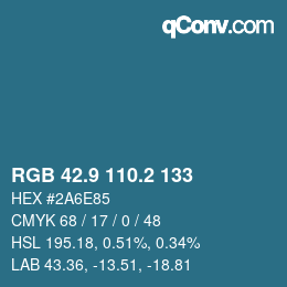 Color code: RGB 42.9 110.2 133 | qconv.com