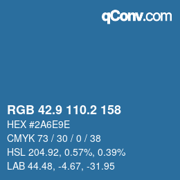 Color code: RGB 42.9 110.2 158 | qconv.com
