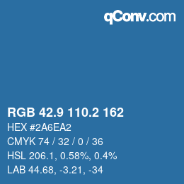 Color code: RGB 42.9 110.2 162 | qconv.com