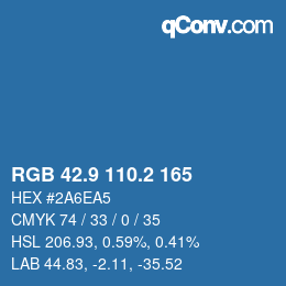 Color code: RGB 42.9 110.2 165 | qconv.com