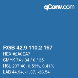 Color code: RGB 42.9 110.2 167 | qconv.com