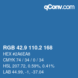 Color code: RGB 42.9 110.2 168 | qconv.com