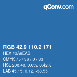 Color code: RGB 42.9 110.2 171 | qconv.com