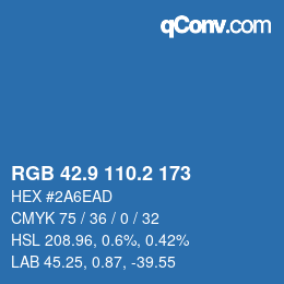 Color code: RGB 42.9 110.2 173 | qconv.com