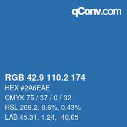 Color code: RGB 42.9 110.2 174 | qconv.com