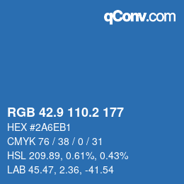 Color code: RGB 42.9 110.2 177 | qconv.com