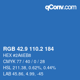 Color code: RGB 42.9 110.2 184 | qconv.com