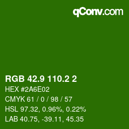 カラーコード: RGB 42.9 110.2 2 | qconv.com
