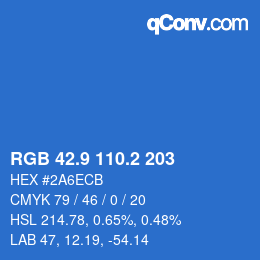 Color code: RGB 42.9 110.2 203 | qconv.com