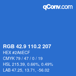 Color code: RGB 42.9 110.2 207 | qconv.com