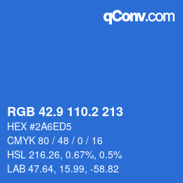 Color code: RGB 42.9 110.2 213 | qconv.com