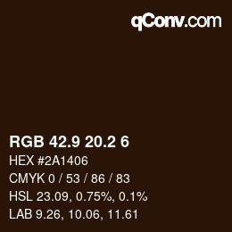 Color code: RGB 42.9 20.2 6 | qconv.com