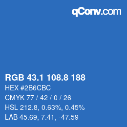 Farbcode: RGB 43.1 108.8 188 | qconv.com