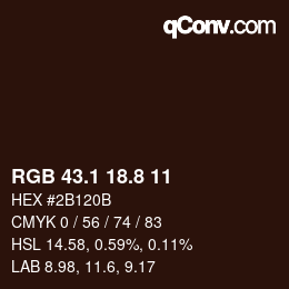 Color code: RGB 43.1 18.8 11 | qconv.com
