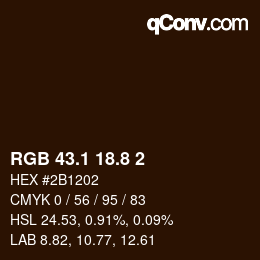 Color code: RGB 43.1 18.8 2 | qconv.com