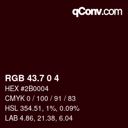 カラーコード: RGB 43.7 0 4 | qconv.com