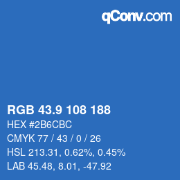 カラーコード: RGB 43.9 108 188 | qconv.com