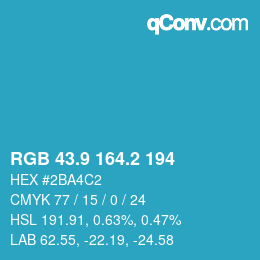 Color code: RGB 43.9 164.2 194 | qconv.com
