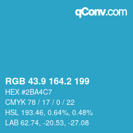 Color code: RGB 43.9 164.2 199 | qconv.com