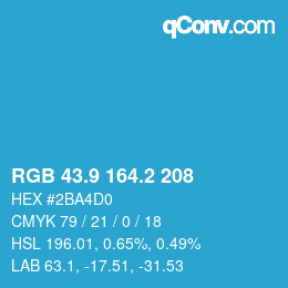 Color code: RGB 43.9 164.2 208 | qconv.com