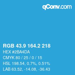 Color code: RGB 43.9 164.2 218 | qconv.com