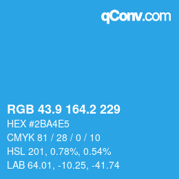 Color code: RGB 43.9 164.2 229 | qconv.com