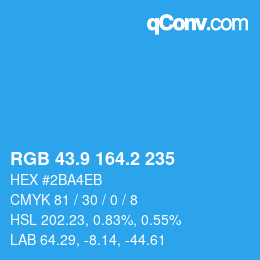 Color code: RGB 43.9 164.2 235 | qconv.com