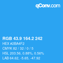Color code: RGB 43.9 164.2 242 | qconv.com