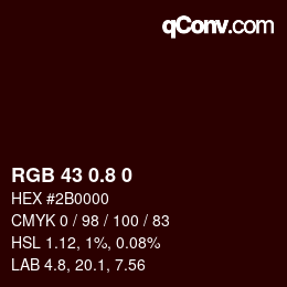 カラーコード: RGB 43 0.8 0 | qconv.com