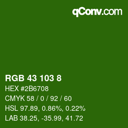 Farbcode: RGB 43 103 8 | qconv.com