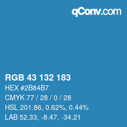 カラーコード: RGB 43 132 183 | qconv.com