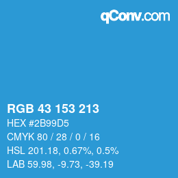 Color code: RGB 43 153 213 | qconv.com