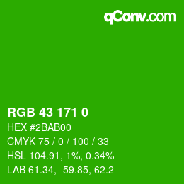 カラーコード: RGB 43 171 0 | qconv.com