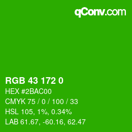 Color code: RGB 43 172 0 | qconv.com