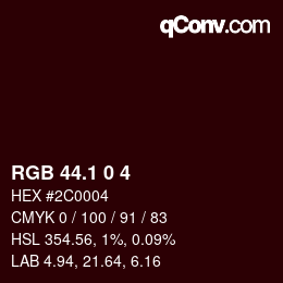 カラーコード: RGB 44.1 0 4 | qconv.com