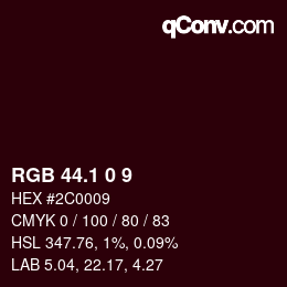 カラーコード: RGB 44.1 0 9 | qconv.com