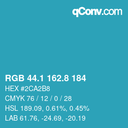 Color code: RGB 44.1 162.8 184 | qconv.com