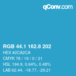 Color code: RGB 44.1 162.8 202 | qconv.com