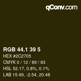 カラーコード: RGB 44.1 39 5 | qconv.com