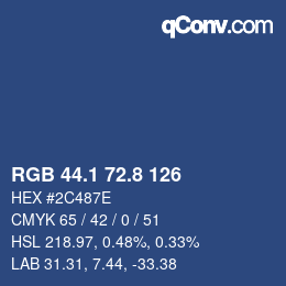 Color code: RGB 44.1 72.8 126 | qconv.com