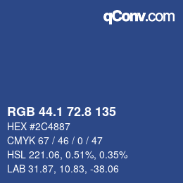 Color code: RGB 44.1 72.8 135 | qconv.com