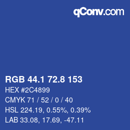 Color code: RGB 44.1 72.8 153 | qconv.com