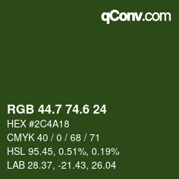カラーコード: RGB 44.7 74.6 24 | qconv.com