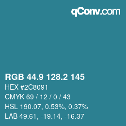 Color code: RGB 44.9 128.2 145 | qconv.com