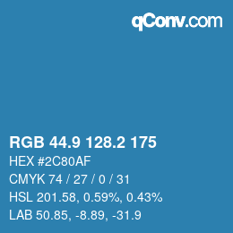 Color code: RGB 44.9 128.2 175 | qconv.com
