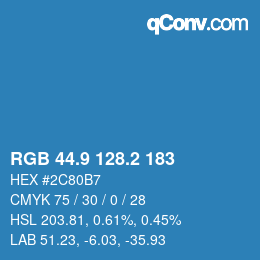 Color code: RGB 44.9 128.2 183 | qconv.com