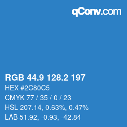 Color code: RGB 44.9 128.2 197 | qconv.com
