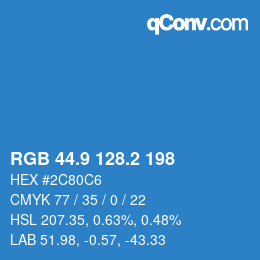 Color code: RGB 44.9 128.2 198 | qconv.com