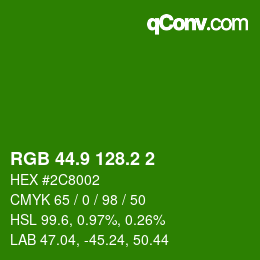 カラーコード: RGB 44.9 128.2 2 | qconv.com