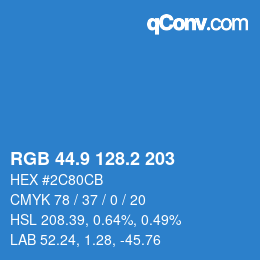 Color code: RGB 44.9 128.2 203 | qconv.com